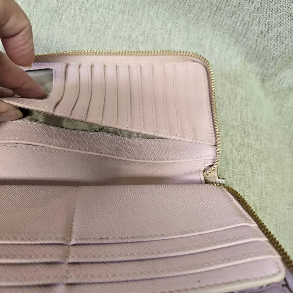 Michael Kors Jet Set Travel Continental Leather Wallet - Soft Pink 8